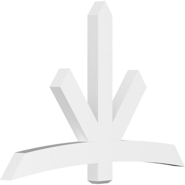 Ekena Millwork Alberta Architectural Grade PVC Gable Bracket, 72"W x 48"H x 4"D x 6"F, 16/12 Pitch GBP072X48X0406ALB00 - main